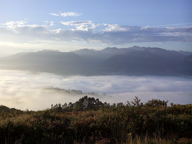 Picos de Europa y Valle del Río Piloña junto a nuestros alojamientos en Infiesto, Piloña (Asturias)